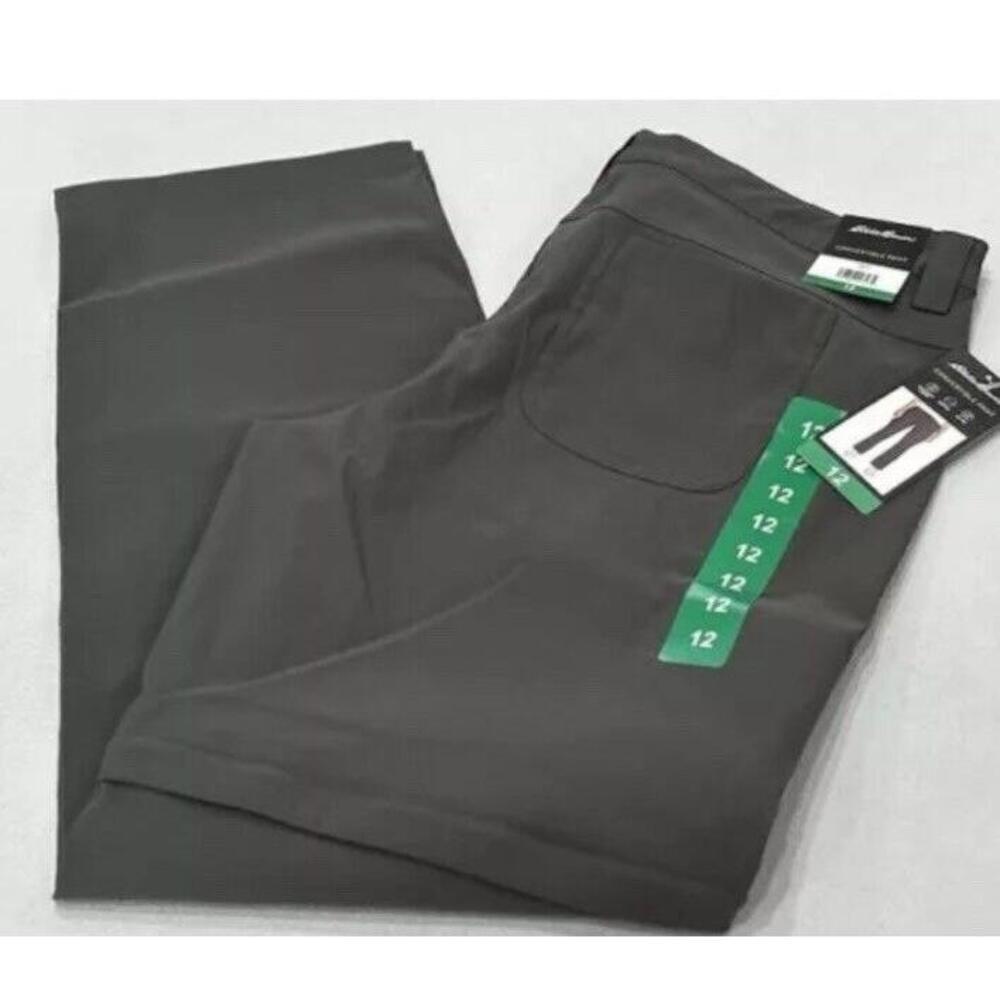 Eddie Bauer Women's Convertible Stretch Pants, Gray, Size 12 E9